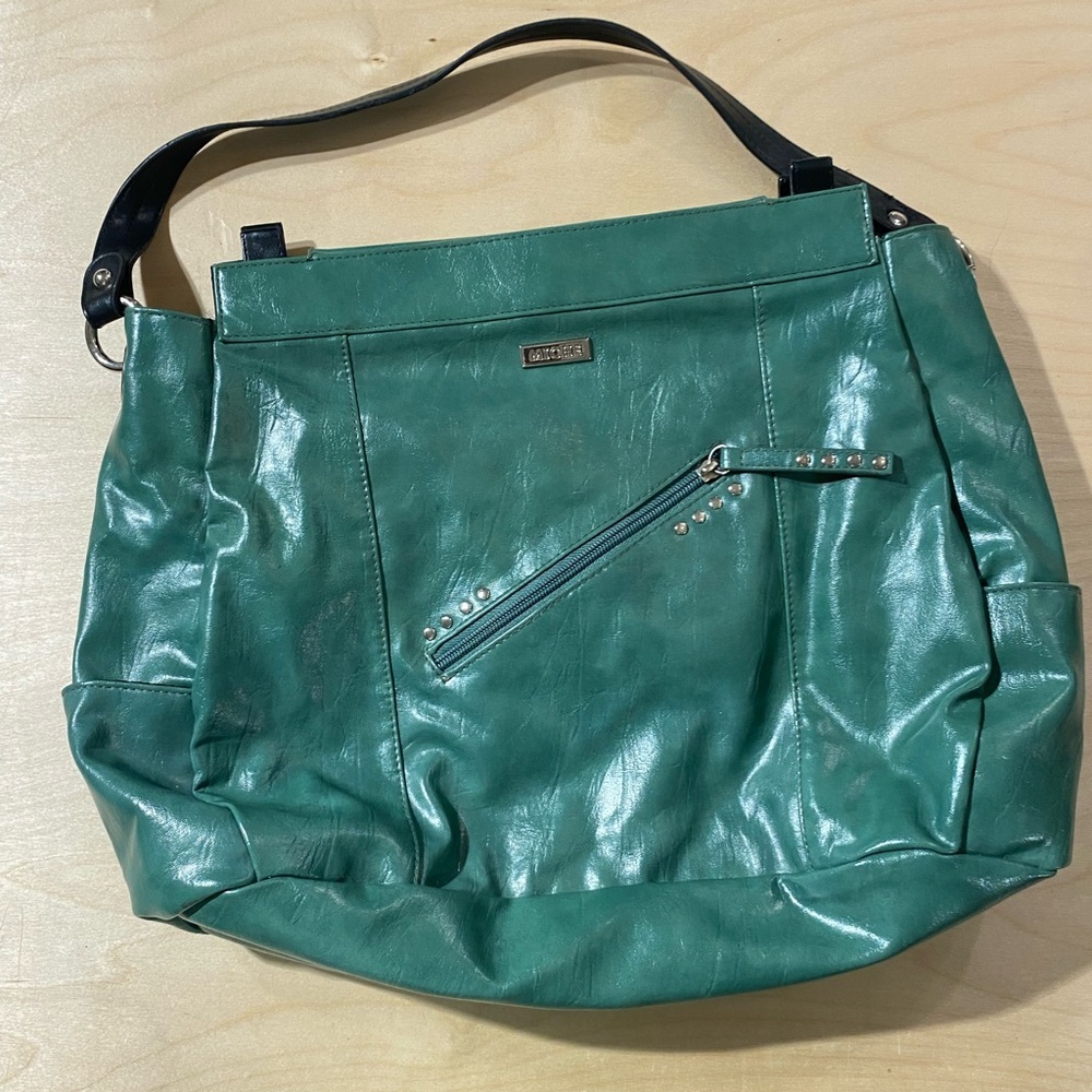 MICHE Green Leather Shoulder Bag (GS)